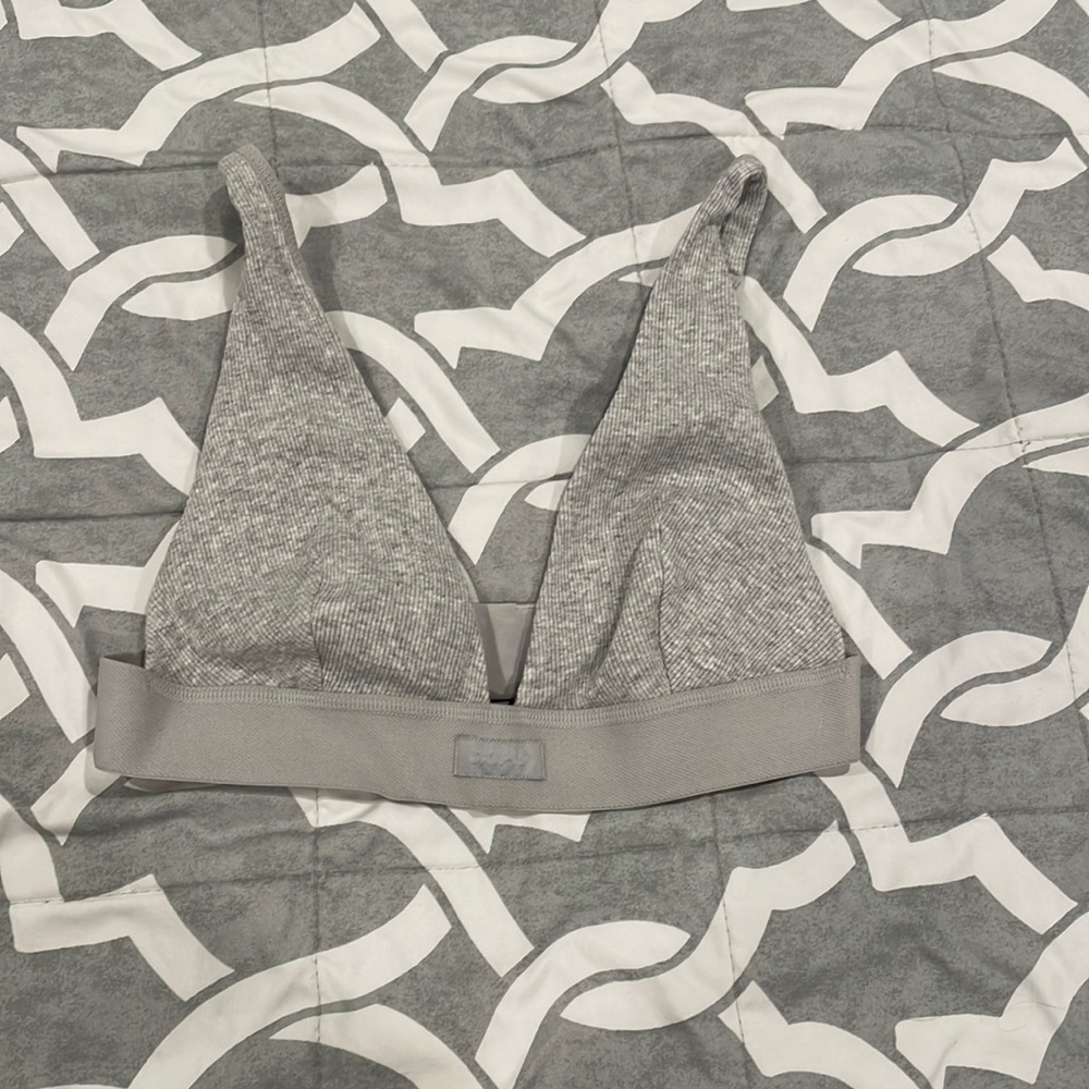 Skims V-Neck Cotton Bralette, Size M, Never Worn